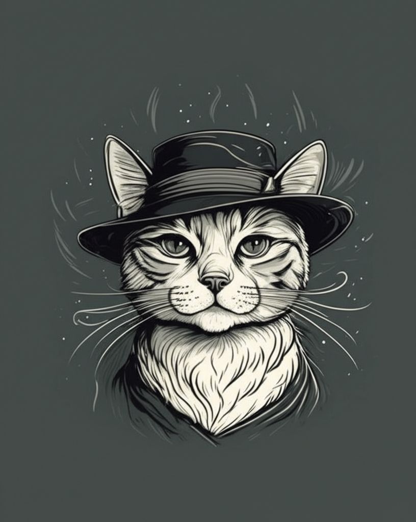 Catto in a hat. Cat images generated by a Gemini model using Genkit Python.