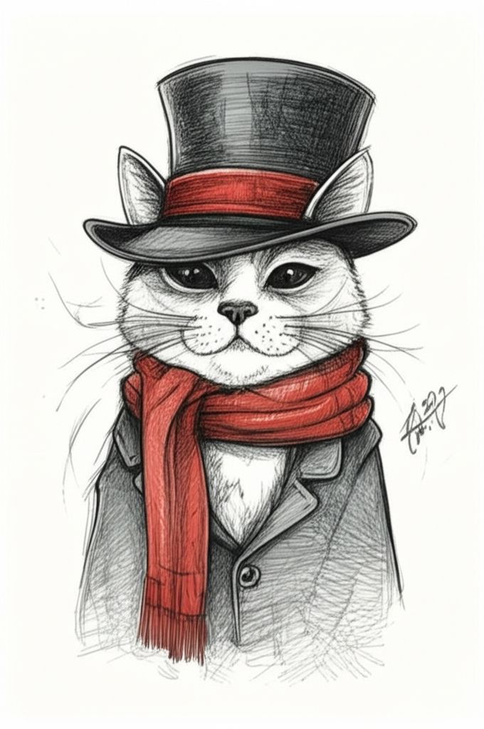 Catto in a top hat. Same Gemini model, via Genkit Python.